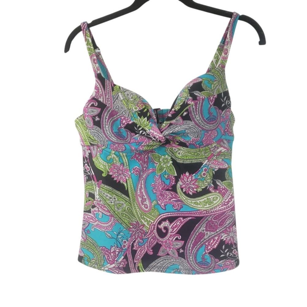 MAIDENFORM Tankini Swimsuit Top Womens Size 36C